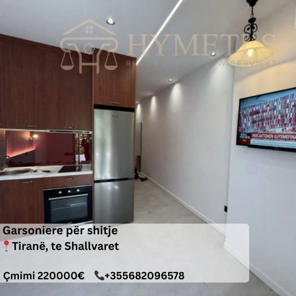 Tirane, shitet garsonier 1+1 , 74 m² 220.000 € (Rruga Ibrahim Rugova, Shallvaret)