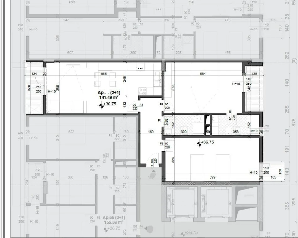 SHITET : 2+1+2📍Ish Fusha e Aviacionit (Mei's Residence) - 🔥Okazion 1400€/m²🔥198,000€ - Kati 10 - Sp.142m² || Pagese me keste✨️