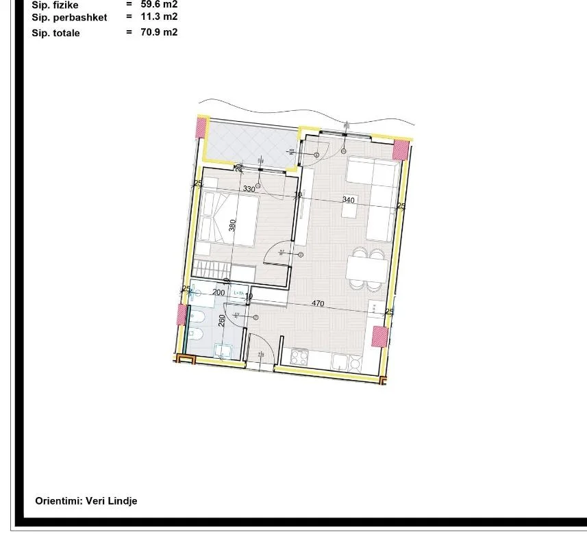SHITET : 1+1📍Paskuqan (Aluna Complex) - Orientim Plot Diell🌞 - 88,600€ - Sp.71m² - Kt.6 || 10 minuta larg Qendres se Tiranes🏃🏻‍♂️