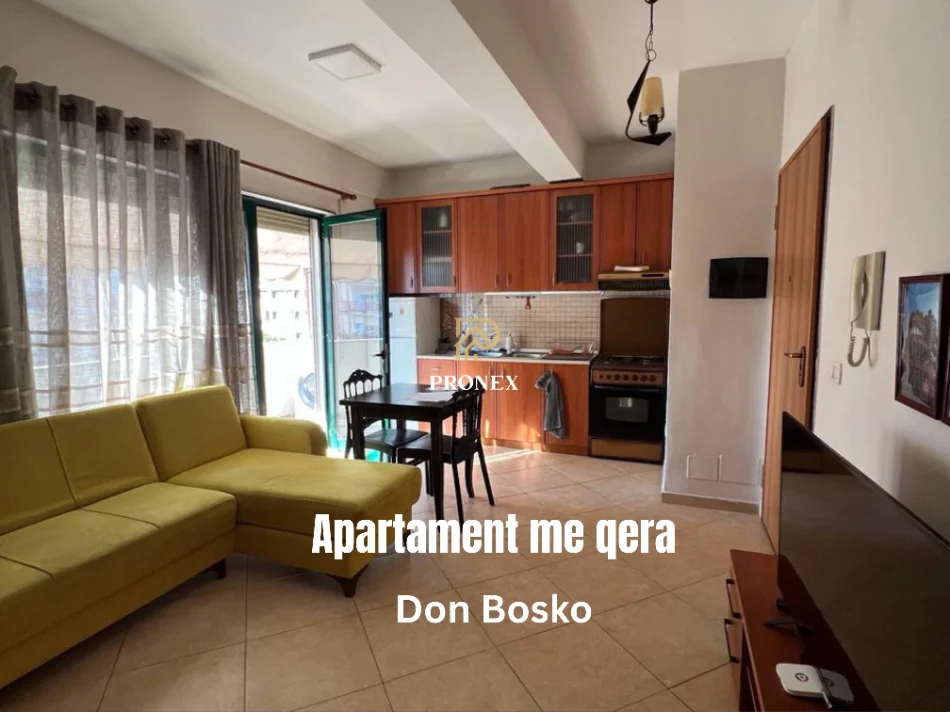 Tirane, jepet me qera apartament 1+1 Kati 5, 70 m² 500 € (Don Bosko)