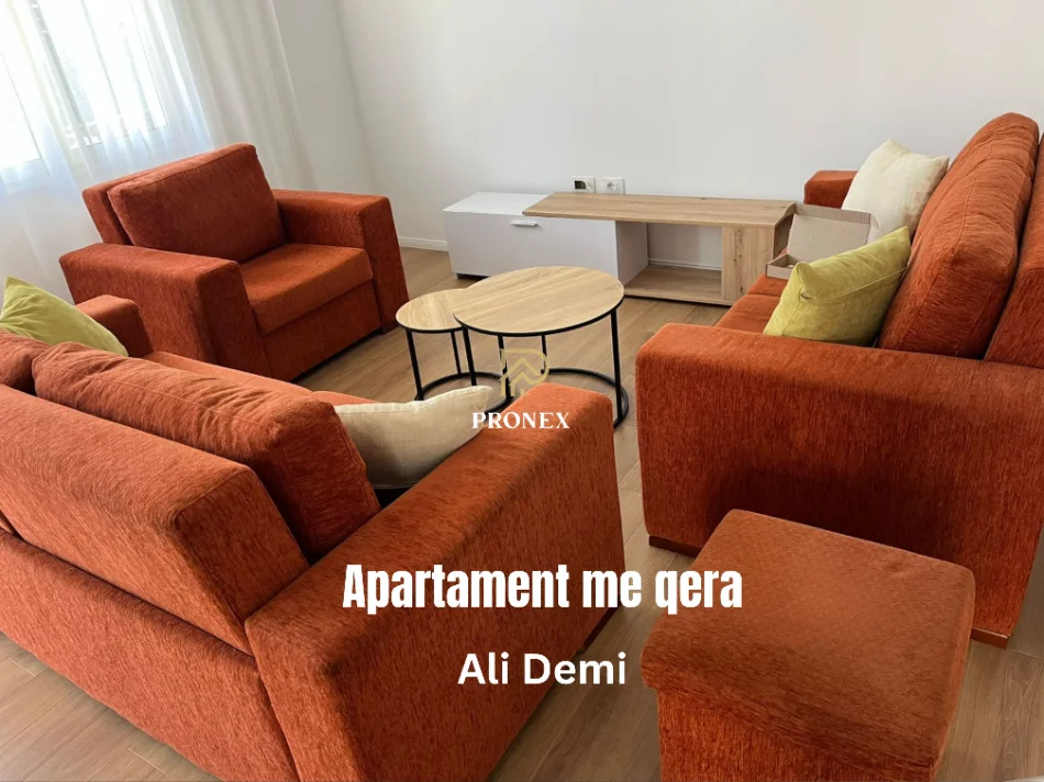 Tirane, jepet me qera apartament 1+1 Kati 1, 65 m² 450 € (Ali Demi)