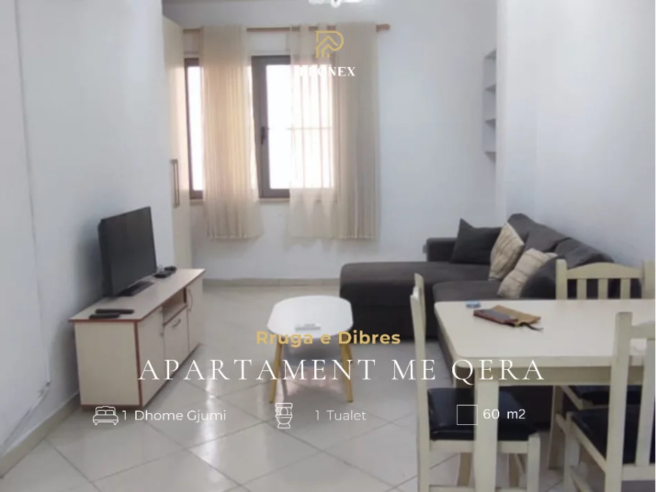 Tirane, jepet me qera apartament 1+1 Kati 4, 60 m² 430 € (Rruga e Dibres)