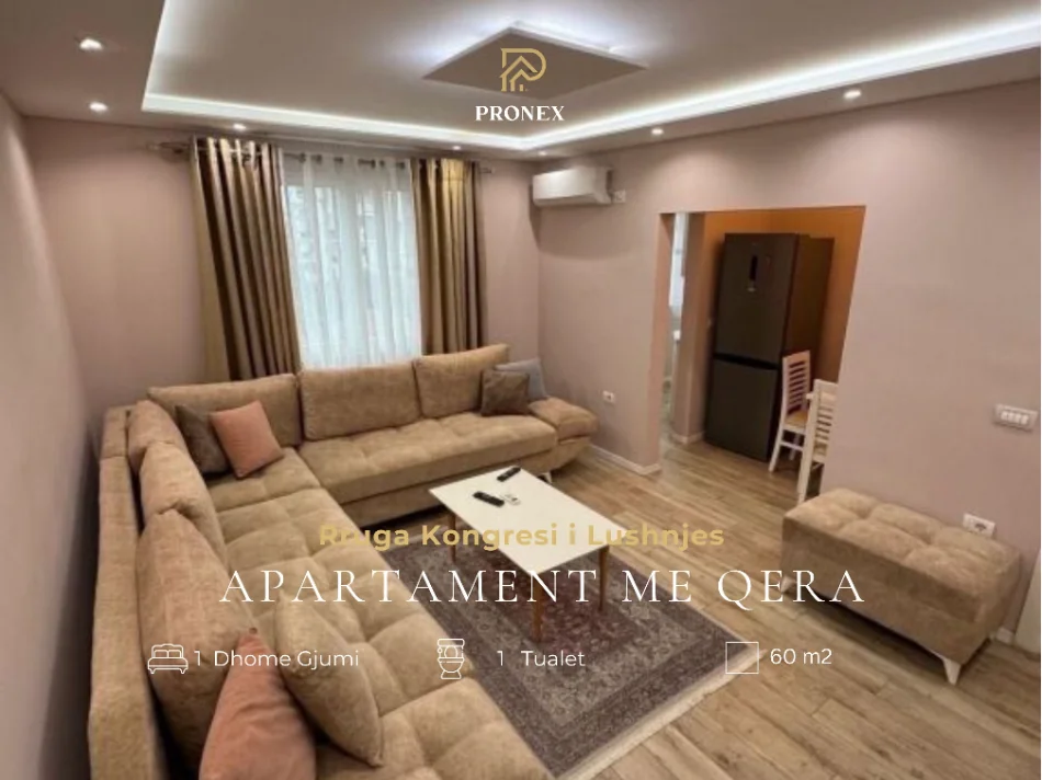 Tirane, jepet me qera apartament 1+1 Kati 4, 60 m² 600 € (21 Dhjetori)