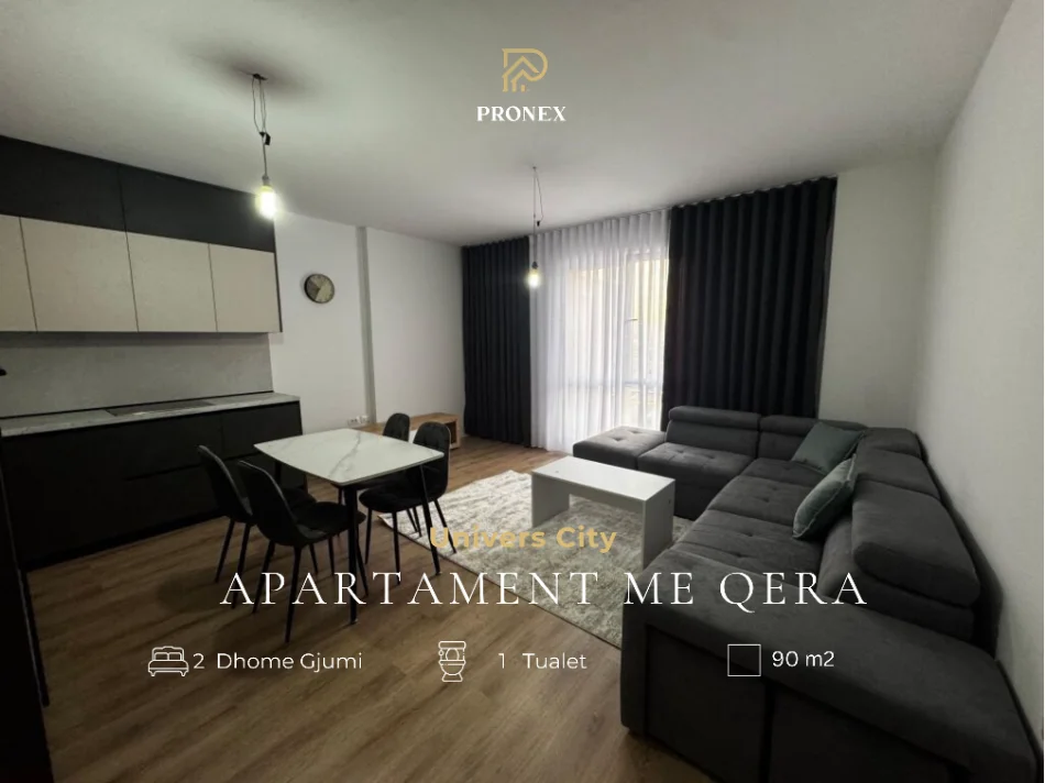 Tirane, jepet me qera apartament 2+1 Kati 7, 90 m² 450 € (Univers City)