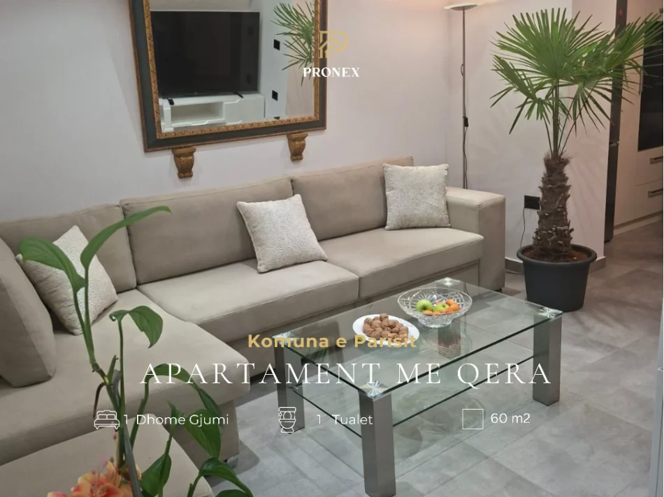 Tirane, jepet me qera apartament 1+1 Kati 1, 60 m² 750 € (Komuna e Parisit)