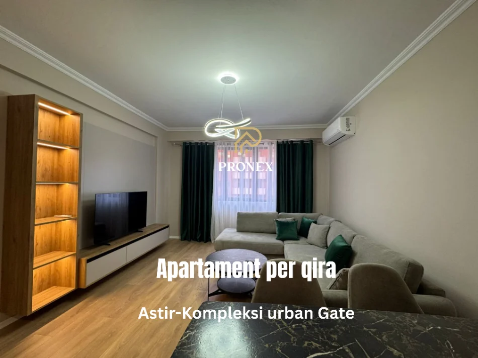 Tirane, jepet me qera apartament 1+1+Ballkon Kati 2, 75 m² 550 € (Astir, Kompleksi Urban Gate)