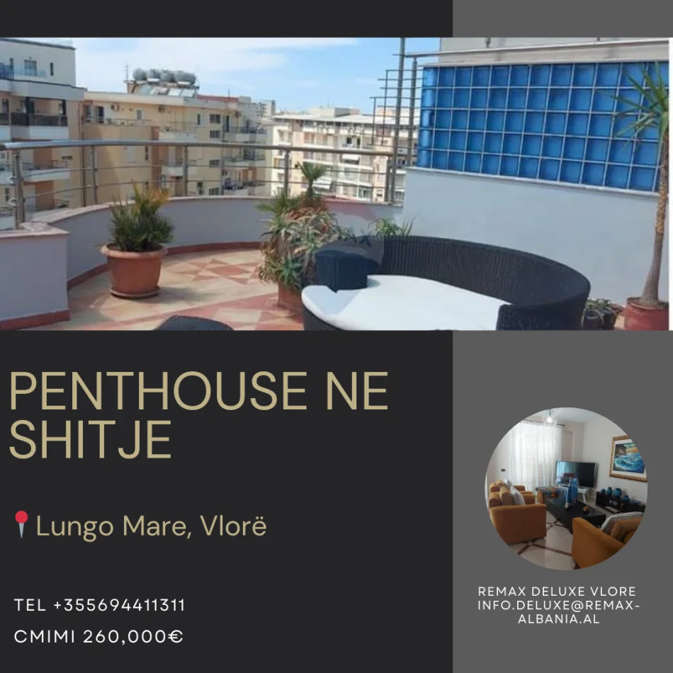 Vlore - Lungomare, shitet apartament+verande | Penthouse 2+1+Ballkon , 115 m² 260.000 € (LUNGO MARE, VLORË)