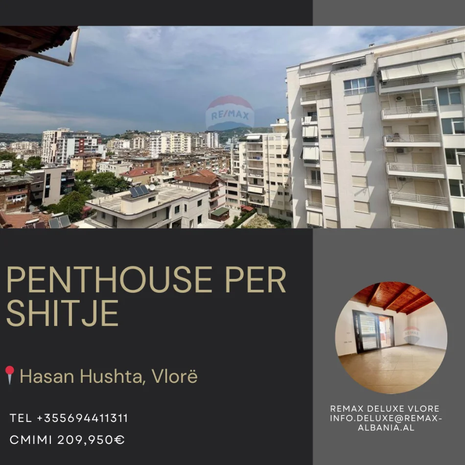 Vlore, shitet apartament+verande | Penthouse 3+1+Aneks+Ballkon Kati 9, 247 m² 209.950 € (Vlorë Albano &amp; Romina, Vlorë)