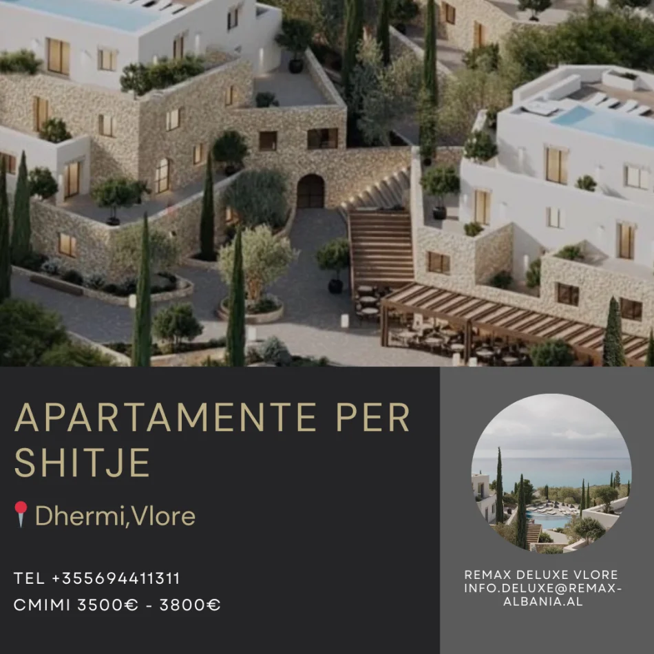 Dhermi - Palase, shitet Vile ne plazh 2+1 Kati 1, 75 m² (Dhermi, Vlore)