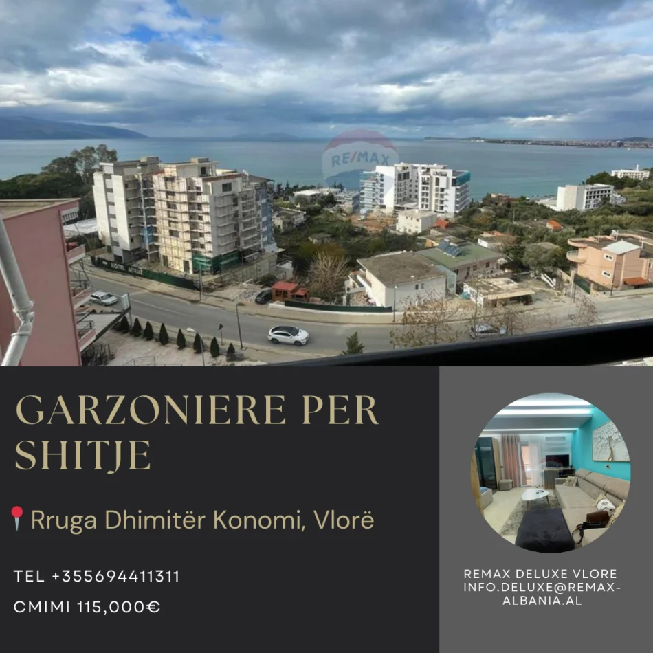 Vlore - Lungomare, shitet garsonier 1+1 Kati 4, 42 m² 115.000 € (Rruga Dhimitër Konomi, Ujë i Ftohtë)