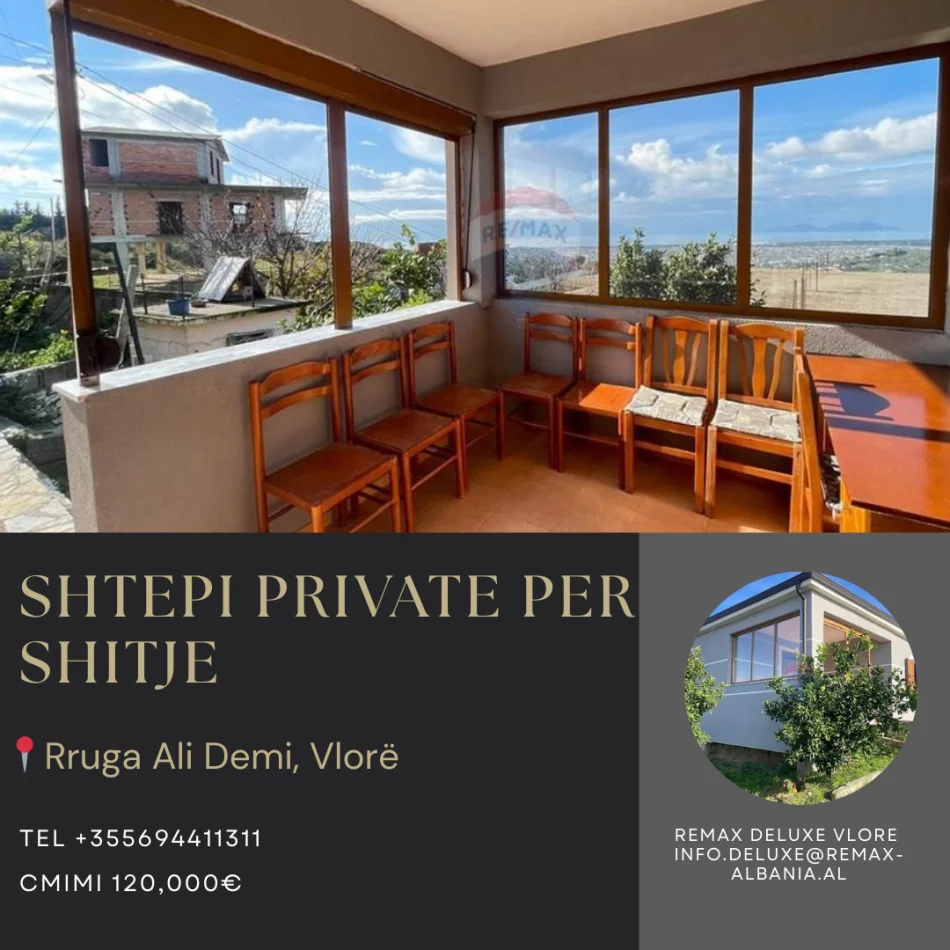 Vlore, shitet shtepi 2+1 Kati 1, 490 m² 120.000 € (Rruga Ali Demi, pranë Spitalit, Vlorë)