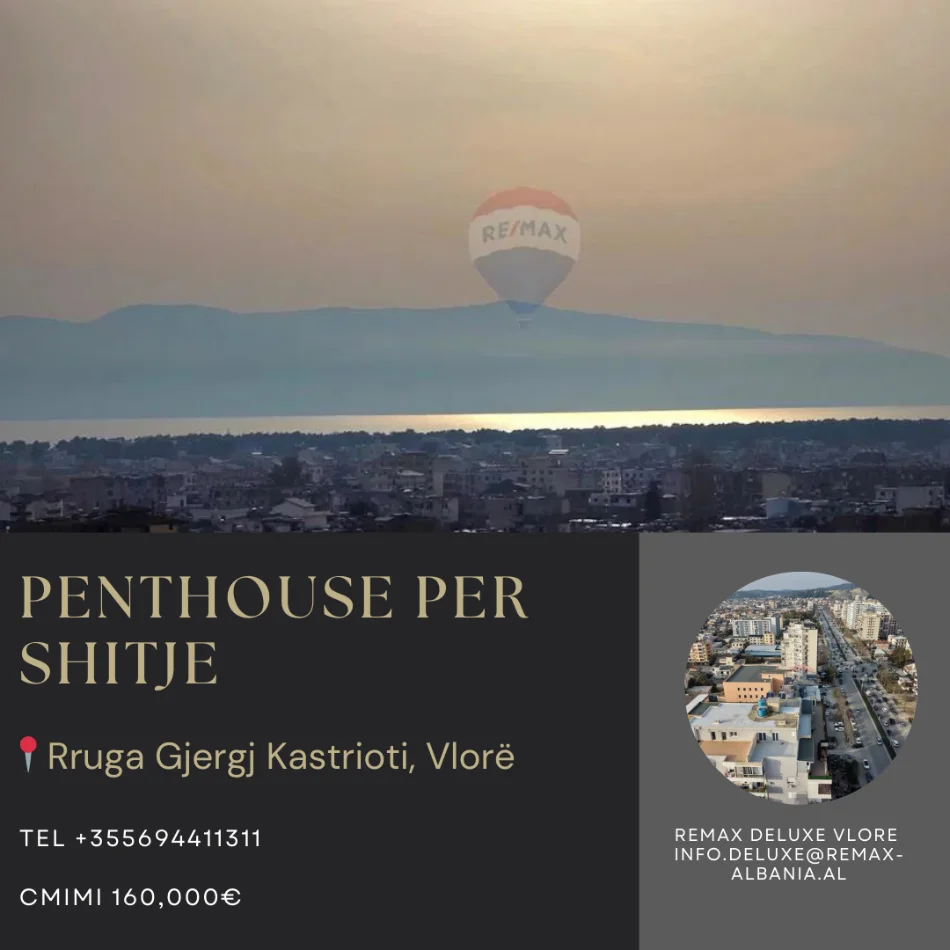 Vlore, shitet apartament+verande | Penthouse 2+1 Kati 10, 210 m² 160.000 € 