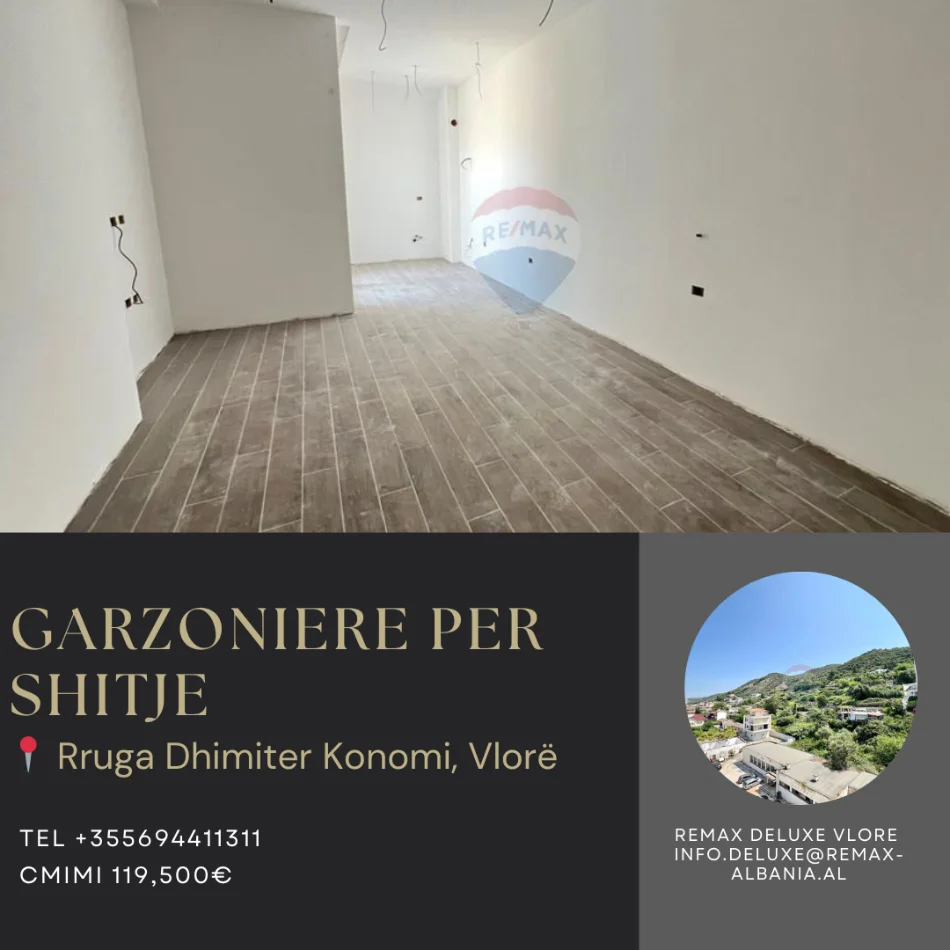 Vlore, shitet garsonier 1+1 , 46 m² 119.500 € (Rruga Dhimitër Konomi, Vlore)