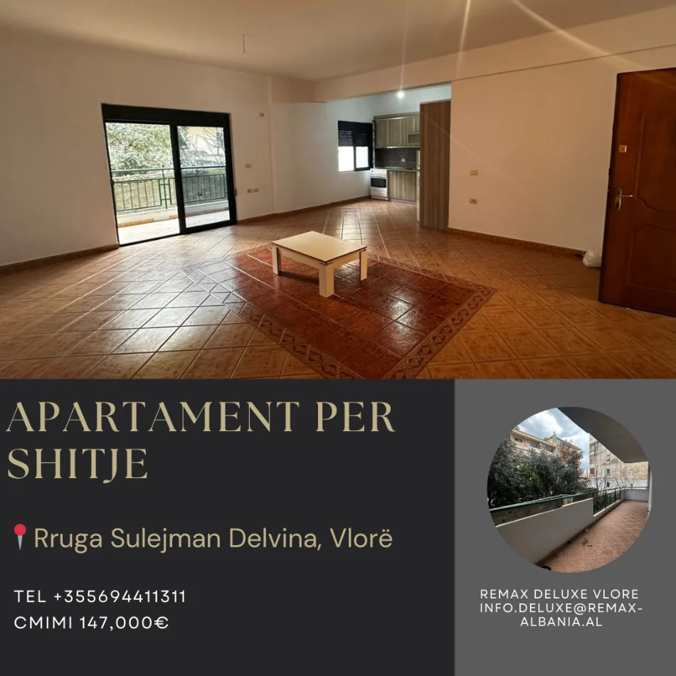 🏡 Apartament 2+1+2 për Shitje – Pranë Universitetit të Shkencave / Shkollës Mjekësore, Vlorë