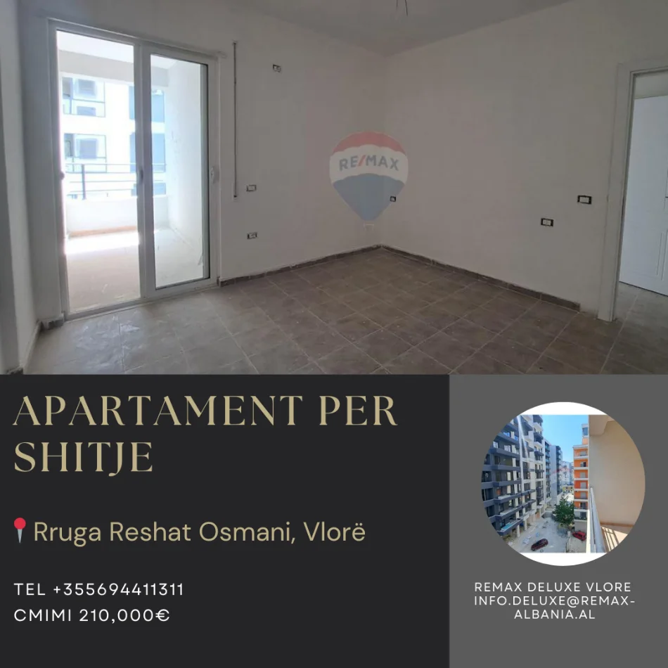 Vlore - Lungomare, shitet apartament 2+1+Ballkon Kati 7, 106 m² 210.000 € (Lungomare, Vlorë)