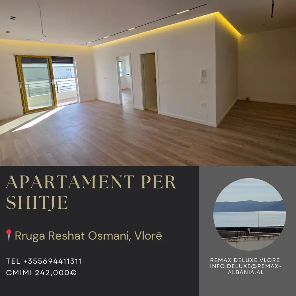 Vlore - Lungomare, shitet apartament 2+1 Kati 10, 110 m² 242.000 € (Rruga Murat Terbaci, Vlore)