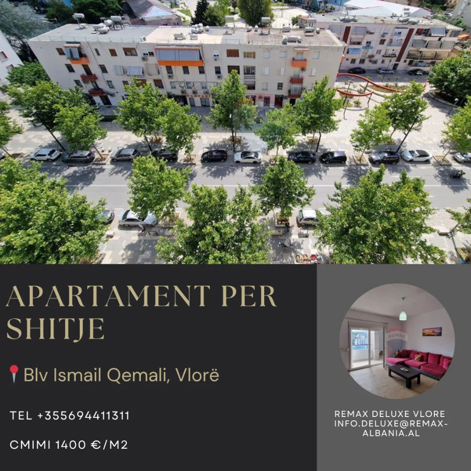 Vlore, shitet apartament 2+1 Kati 5, 155 m² 217.000 € (Blv.Ismail Qmali, Vlore)