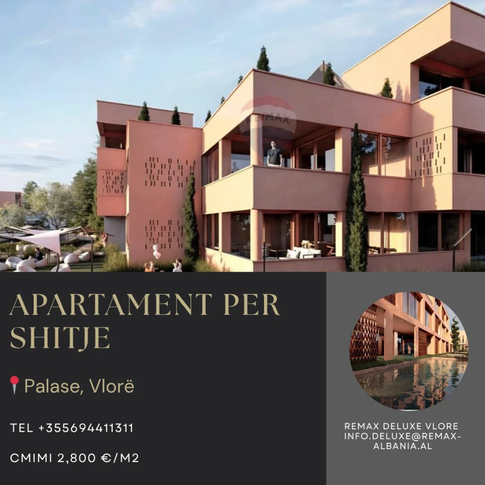 Dhermi - Palase, shitet apartament 2+1 Kati 2, 82 m² (Palase, Dhermi, Vlore)