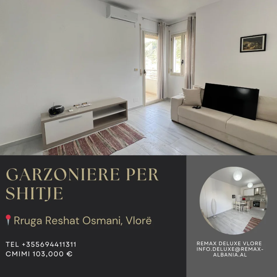 Vlore - Lungomare, shitet vetem 1 dhome 1+1 , 43 m² 103.000 € (Lungomare, Vlorë)