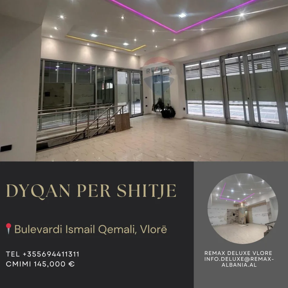 Vlore, shitet dyqan Kati 1, 112 m² 145.000 € (Bulevardi Ismail Qemali,pran Conad, Vlore)