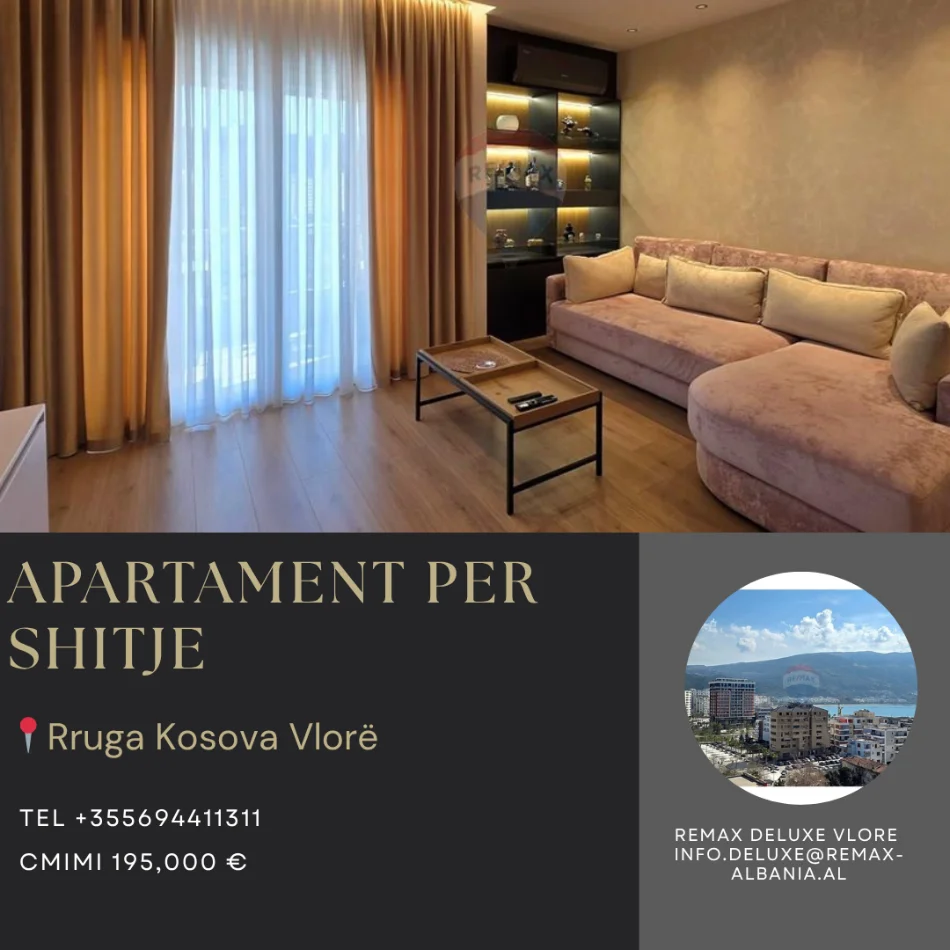 Vlore, shitet apartament 1+1 Kati 10, 85 m² 195.000 € (Rruga Kosova, Skele, Vlore)