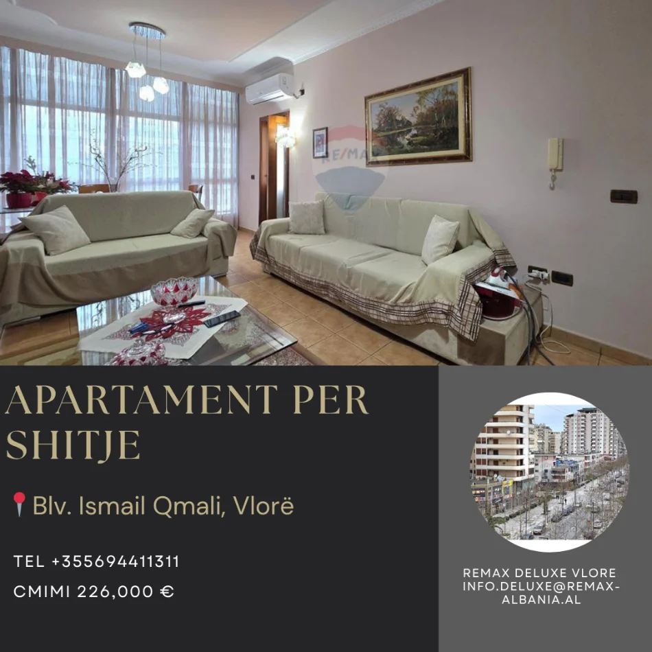 Vlore, shitet apartament 2+1 Kati 6, 138 m² 226.000 € (Blv. Ismail Qemali,Skele, Vlore)