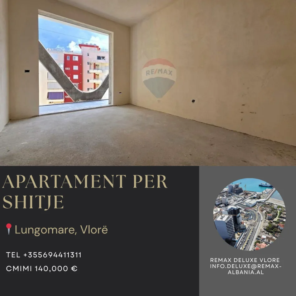 Vlore, shitet apartament 1+1 Kati 6, 56 m² 140.000 € (Rruga Kosova, Transballkanike,Vlore)