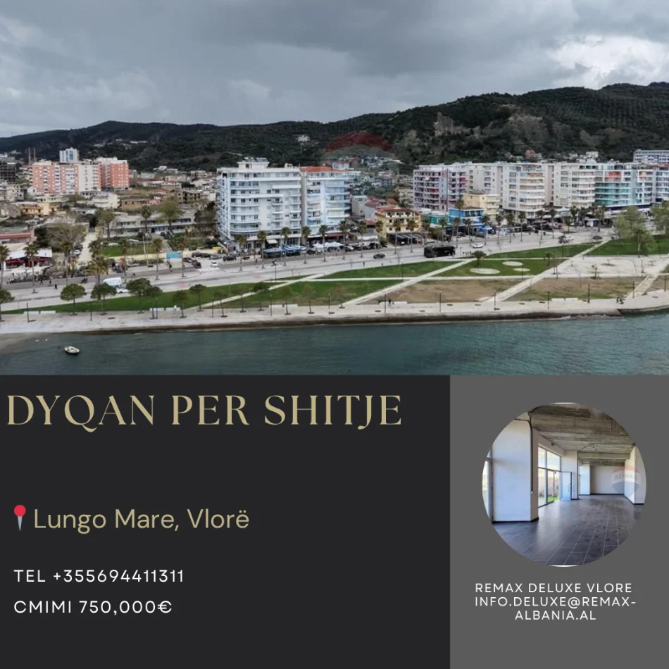 Vlore - Lungomare, shitet dyqan Kati 0, 491 m² 750.000 € (Lungomare, Vlorë)