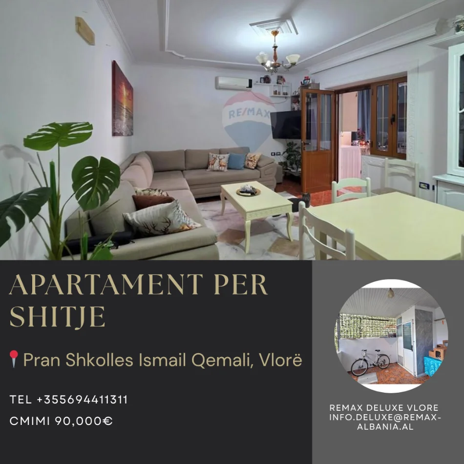 Vlore, shitet apartament 2+1+Aneks Kati 0, 90 m² 90.000 € (Rruga Mustafa bello, Pran Shkolles Ismail qemali, Vlore)