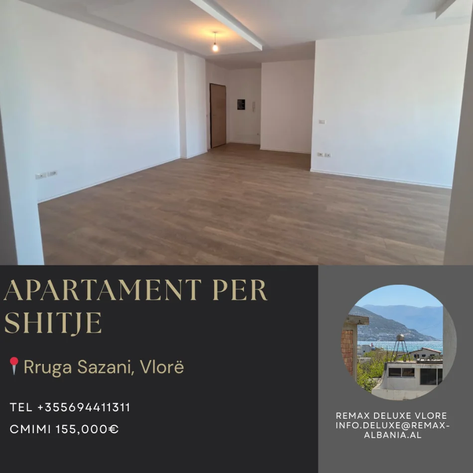 Vlore, shitet apartament 2+1 Kati 3, 120 m² 155.000 € (Rruga Sazani, Vlore)