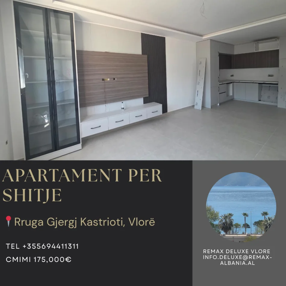 Vlore, shitet apartament 2+1 Kati 8, 120 m² 175.000 € (Rruga Gjergj Kastrioti (Transballkanike), Vlorë)