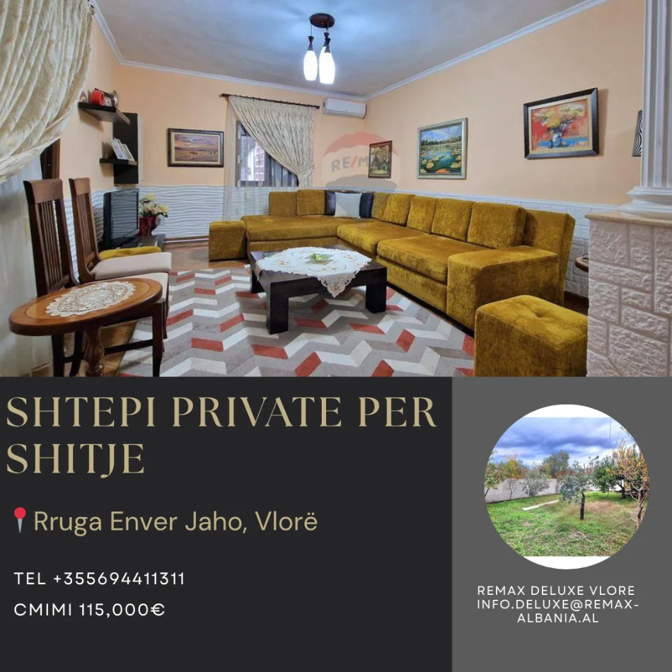 Vlore, shitet shtepi 2+1 Kati 1, 298 m² 115.000 € (Rruga Enver Jaho, Vlore)