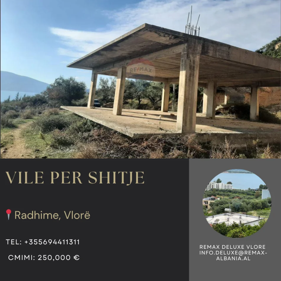 Radhime - Orikum, shitet shtepi 2+1+Ballkon Kati 1, 1.000 m² 250.000 € (Radhime, Vlore)