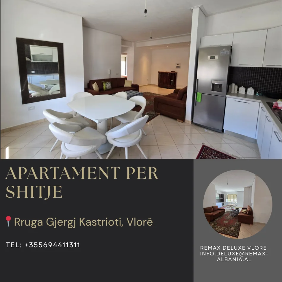Vlore, shitet apartament 2+1 Kati 5, 94 m² (Rruga Gjergj Kastrioti, Vlore)