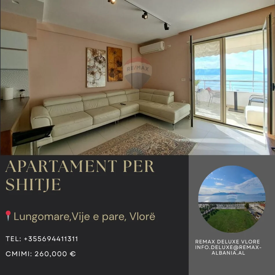 Vlore - Lungomare, shitet apartament 2+1 Kati 9, 96 m² 260.000 € (Rrug Murat Terbaci,Vlore)