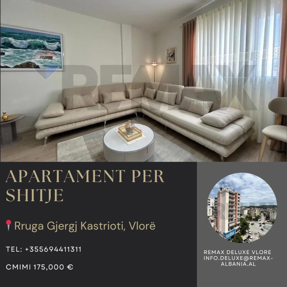 Vlore, shitet apartament 2+1 Kati 7, 99 m² 175.000 € (Rruga Gjergj Kastrioti (Transballkanike), Vlorë)