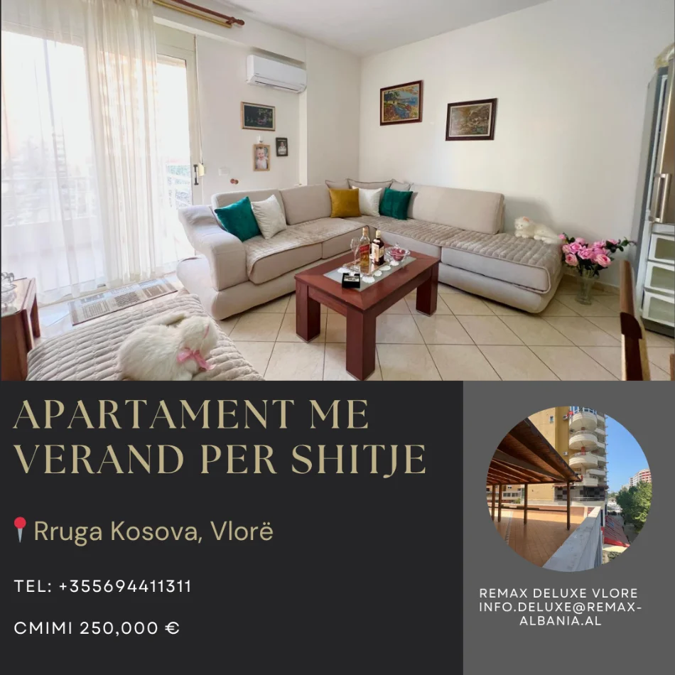 Vlore - Lungomare, shitet apartament+verande | Penthouse 2+1 Kati 3, 231 m² 250.000 € (Rruga Kosova, Skele, Vlore)