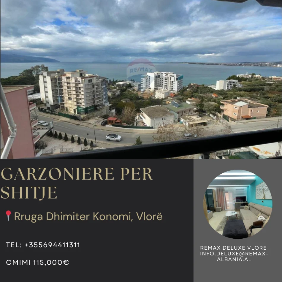Vlore, shitet garsonier 1+1 Kati 4, 42 m² 115.000 € (Rruga Dhimitër Konomi, Vlore)