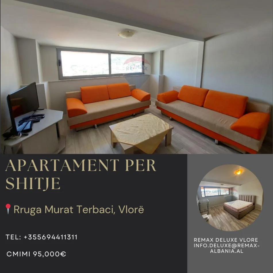 Vlore - Lungomare, shitet apartament 1+1 Kati 7, 58 m² 95.000 € (Rruga Reshat Osmani, Vlore)