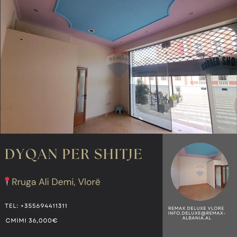 Vlore, shitet dyqan Kati 1, 18 m² 36.000 € (Rruga Ali Demi, Vlorë)
