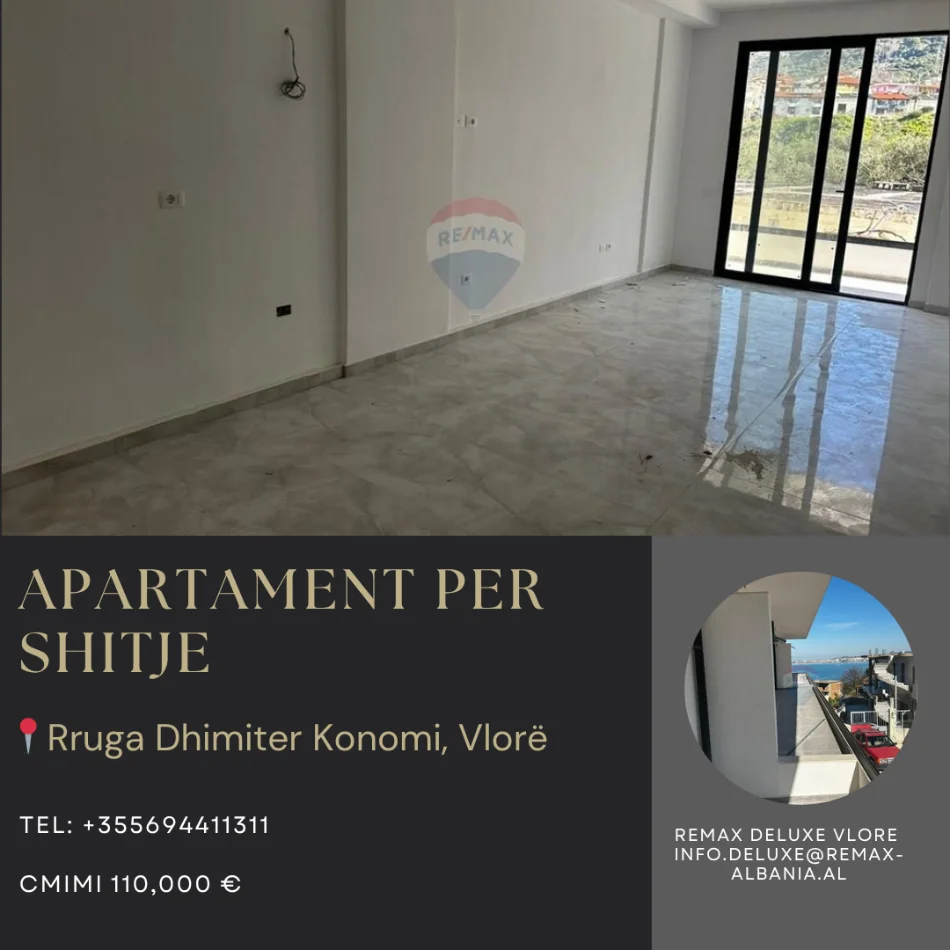 Vlore - Lungomare, shitet garsonier 1+1 Kati 2, 50 m² 110.000 € (Rruga Dhimitër Konomi, Vlore)
