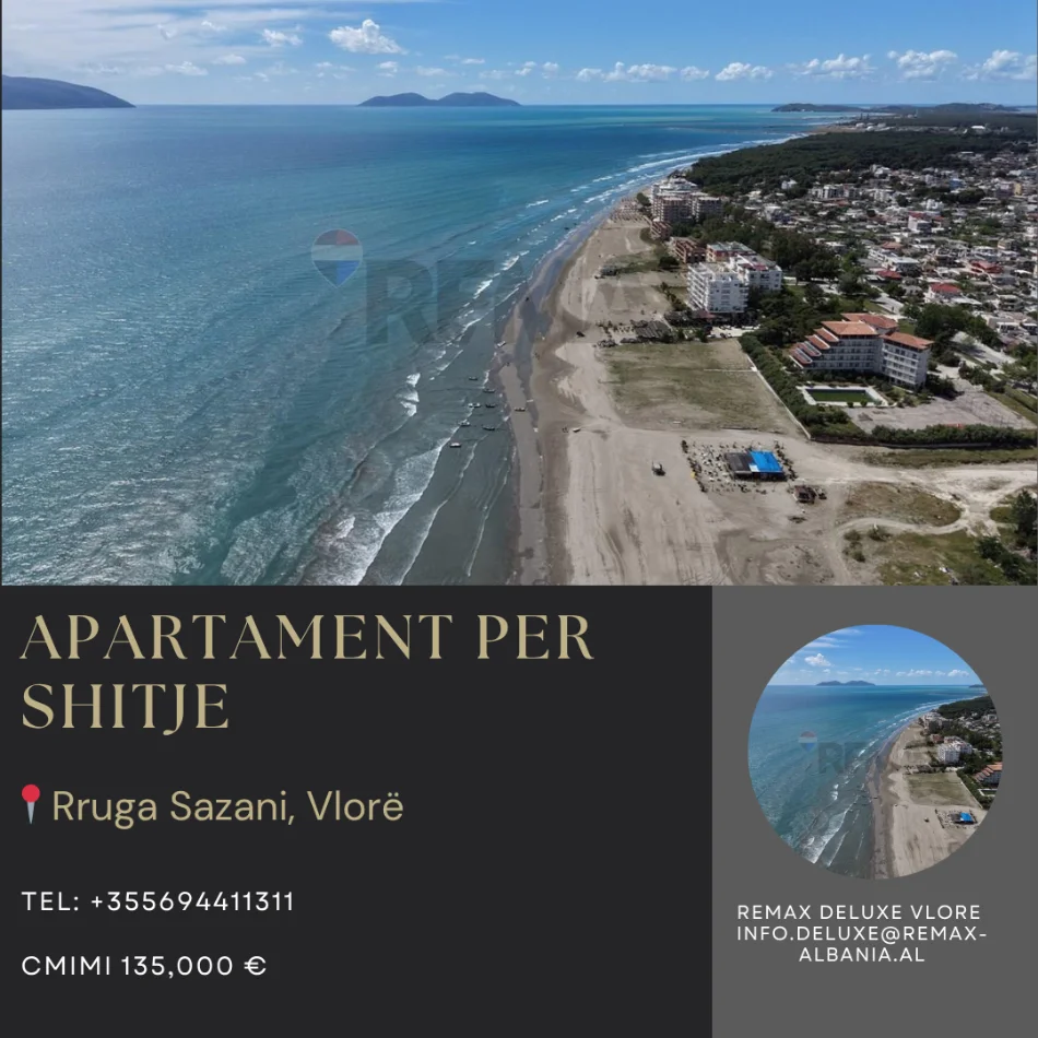 Vlore - Lungomare, shitet apartament 1+1 Kati 4, 60 m² 135.000 € (Rruga Sazani,plazh i vjeter, Vlore)