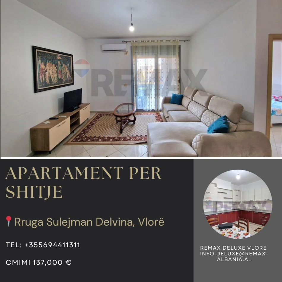 Shqiperi, shitet apartament 2+1 Kati 4, 84 m² 137.000 € (Rruga Sulejman Delvina, Vlorë)