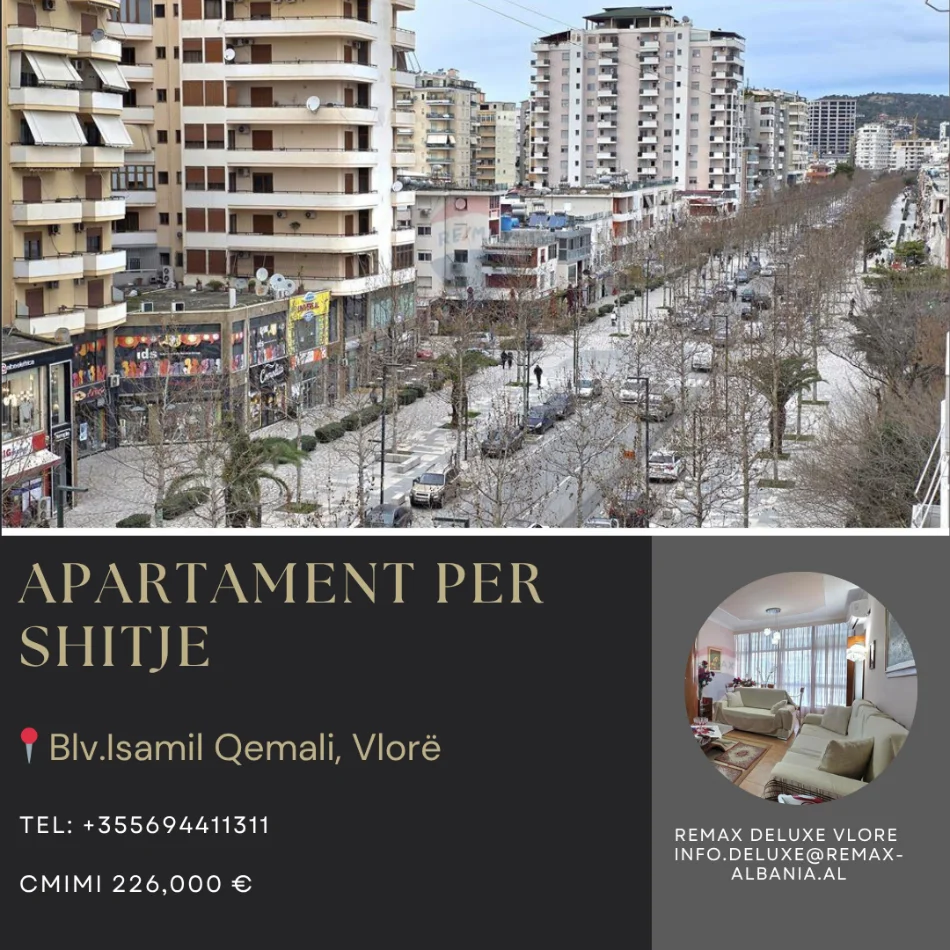 Vlore, shitet apartament 2+1 Kati 6, 138 m² 226.000 € (Blv. Ismail Qemali,pran Aulona Park, Vlore)