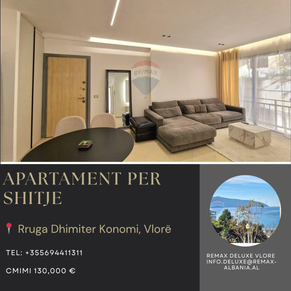 Vlore - Lungomare, shitet apartament 2+1 Kati 2, 79 m² 130.000 € (Rruga Dhimiter Konomi, Vlore)
