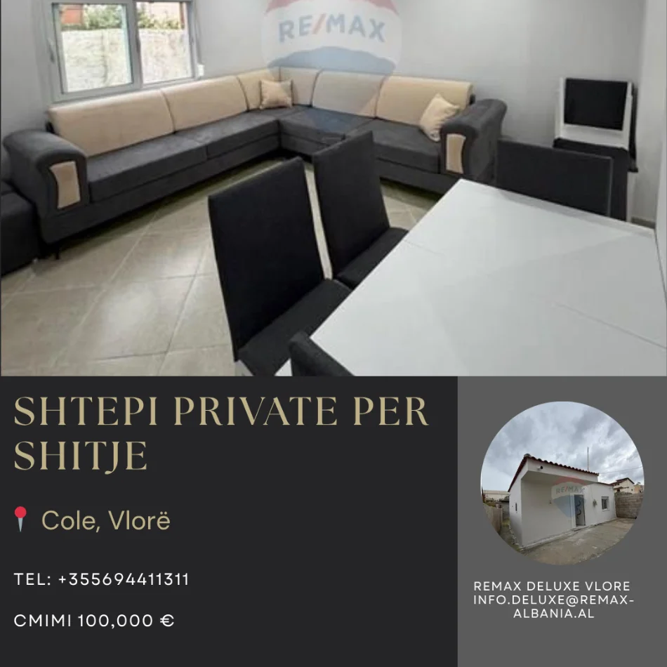 Vlore, shitet shtepi 1+1 Kati 0, 186 m² 100.000 € (Rruga Enver Jaho, Vlore)