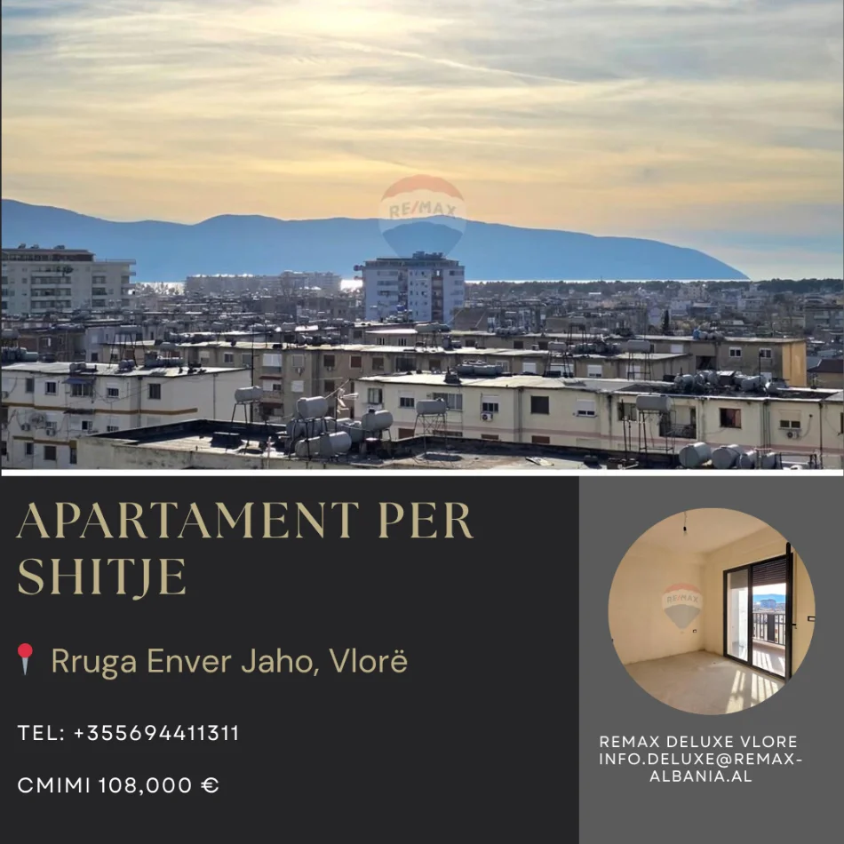 Vlore, shitet apartament 1+1+Ballkon Kati 6, 72 m² 108.000 € (Rruga Gjergj Kastrioti (Transballkanike), Vlorë)