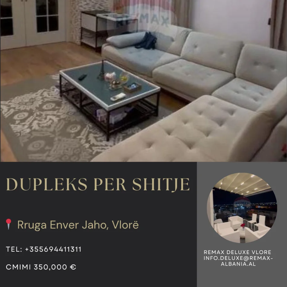 Vlore, shitet apartament duplex Dublex Kati 6, 265 m² 350.000 € (Rruga Enver Jaho, Vlore)