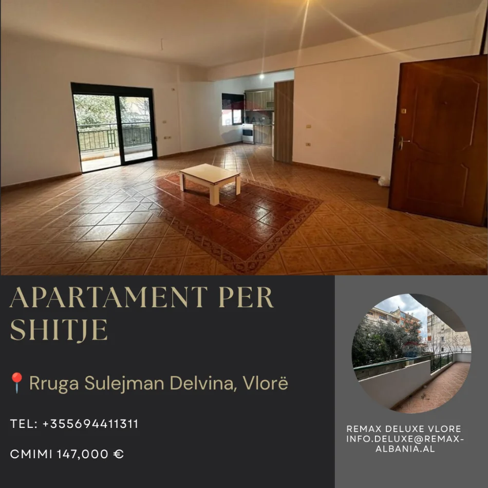 Vlore, shitet apartament 2+1+Ballkon Kati 1, 110 m² 147.000 € (Rruga Sulejman Delvina, Vlorë)