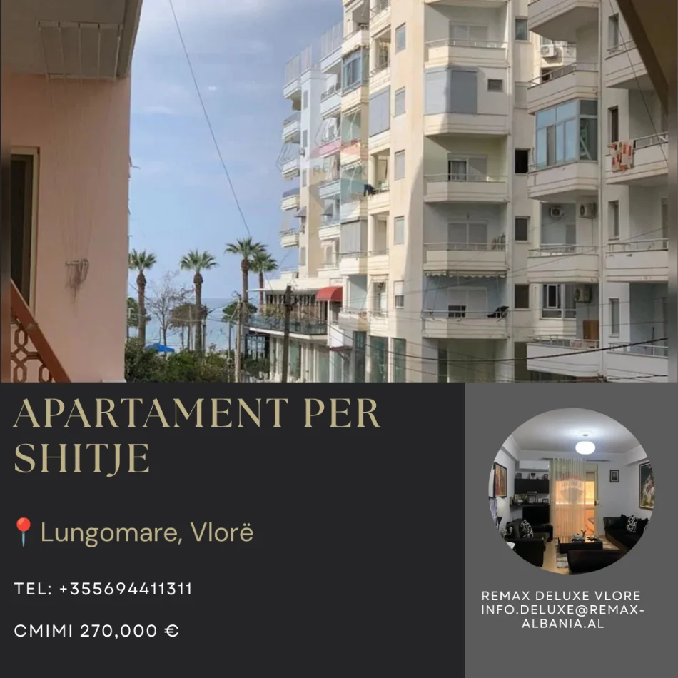 Vlore, shitet apartament 2+1 Kati 2, 129 m² 270.000 € (Lungomare, Vlorë)